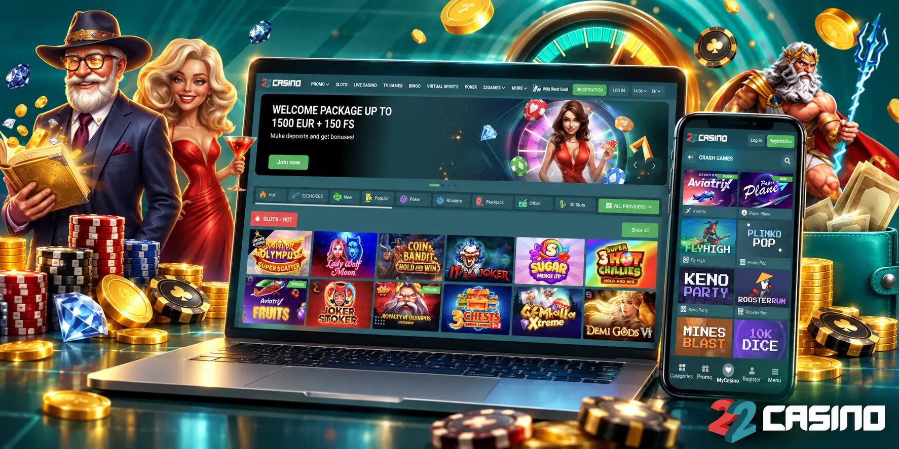 Kako se prijaviti v 22Casino